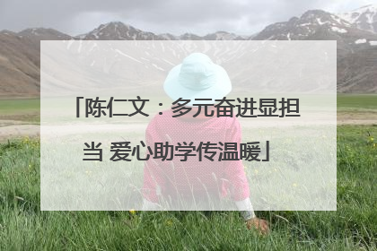 陈仁文：多元奋进显担当 爱心助学传温暖