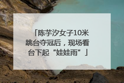 陈芋汐女子10米跳台夺冠后，现场看台下起“娃娃雨”