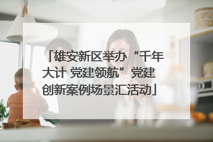 雄安新区举办“千年大计 党建领航”党建创新案例场景汇活动