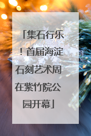 集石行乐！首届海淀石刻艺术周在紫竹院公园开幕