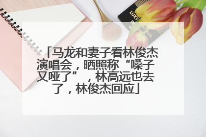 马龙和妻子看林俊杰演唱会，晒照称“嗓子又哑了”，林高远也去了，林俊杰回应
