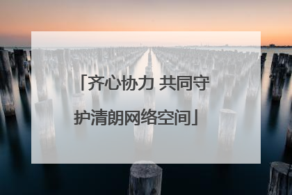 齐心协力 共同守护清朗网络空间