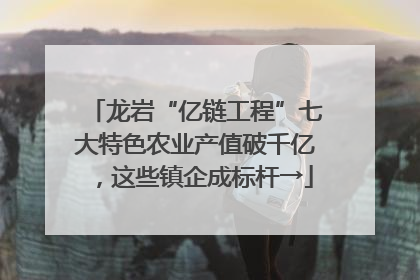 龙岩“亿链工程”七大特色农业产值破千亿，这些镇企成标杆→