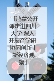鸿蒙公开课走进四川大学 深入开展产学研协同创新丨 新经济观察