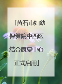 黄石市妇幼保健院中西医结合康复中心正式启用