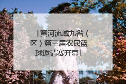 黄河流域九省（区）第三届农民篮球邀请赛开幕
