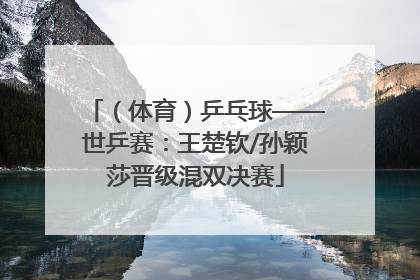（体育）乒乓球——世乒赛：王楚钦/孙颖莎晋级混双决赛