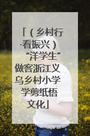 （乡村行·看振兴）“洋学生”做客浙江义乌乡村小学 学剪纸悟文化