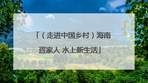 （走进中国乡村）海南疍家人 水上新生活