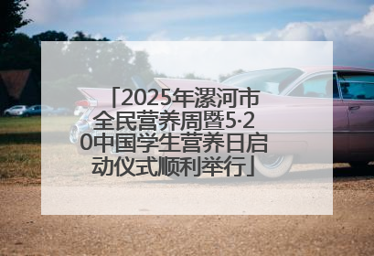 2025年漯河市全民营养周暨5·20中国学生营养日启动仪式顺利举行