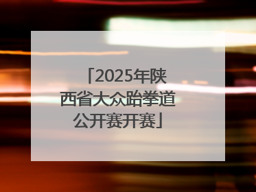 2025年陕西省大众跆拳道公开赛开赛