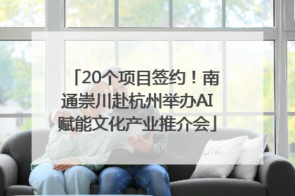 20个项目签约！南通崇川赴杭州举办AI赋能文化产业推介会