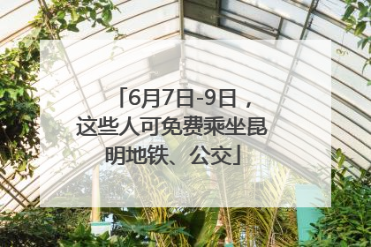 6月7日-9日，这些人可免费乘坐昆明地铁、公交