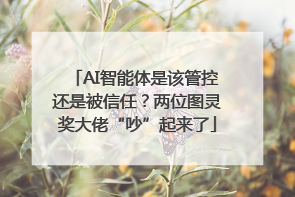 AI智能体是该管控还是被信任？两位图灵奖大佬“吵”起来了